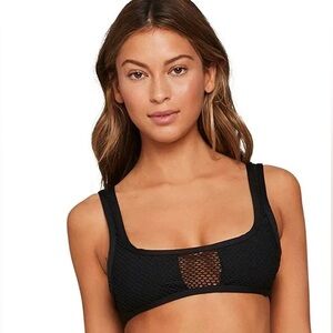 L*Space Black Mesh Madness Bikini Top